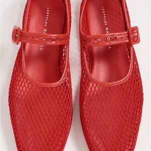 Loeffler Randall Red Mesh Flats